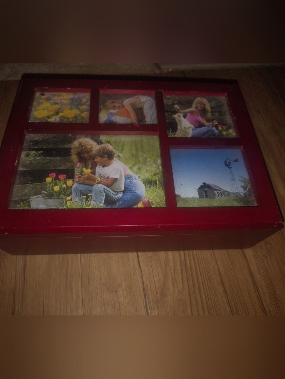 Red Photo Collage Keepsake Box - Home Accents